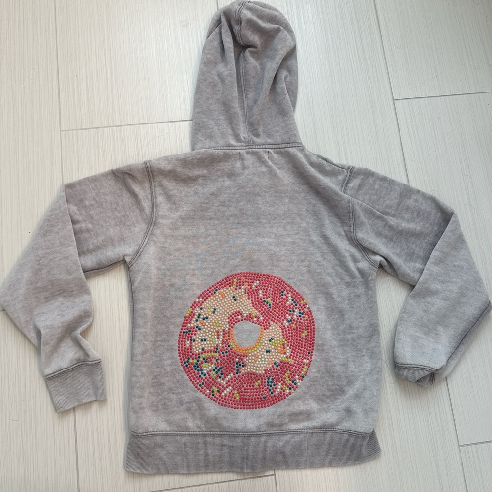 Unk Gray and Pink Sweatshirt with Circular Design